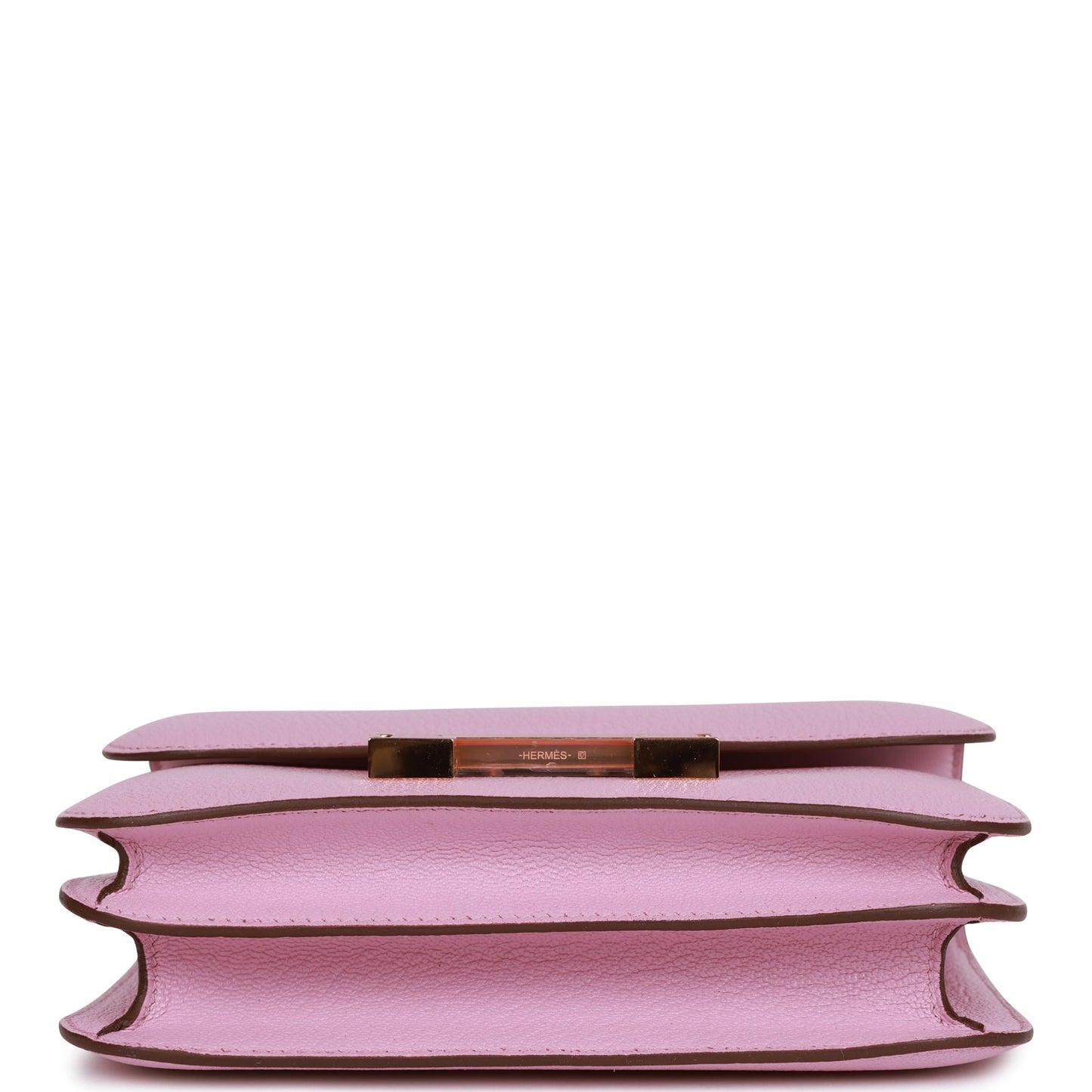 Luxury Hermes Constance 18 Mauve Sylvestre Chevre Rose Gold Hardware