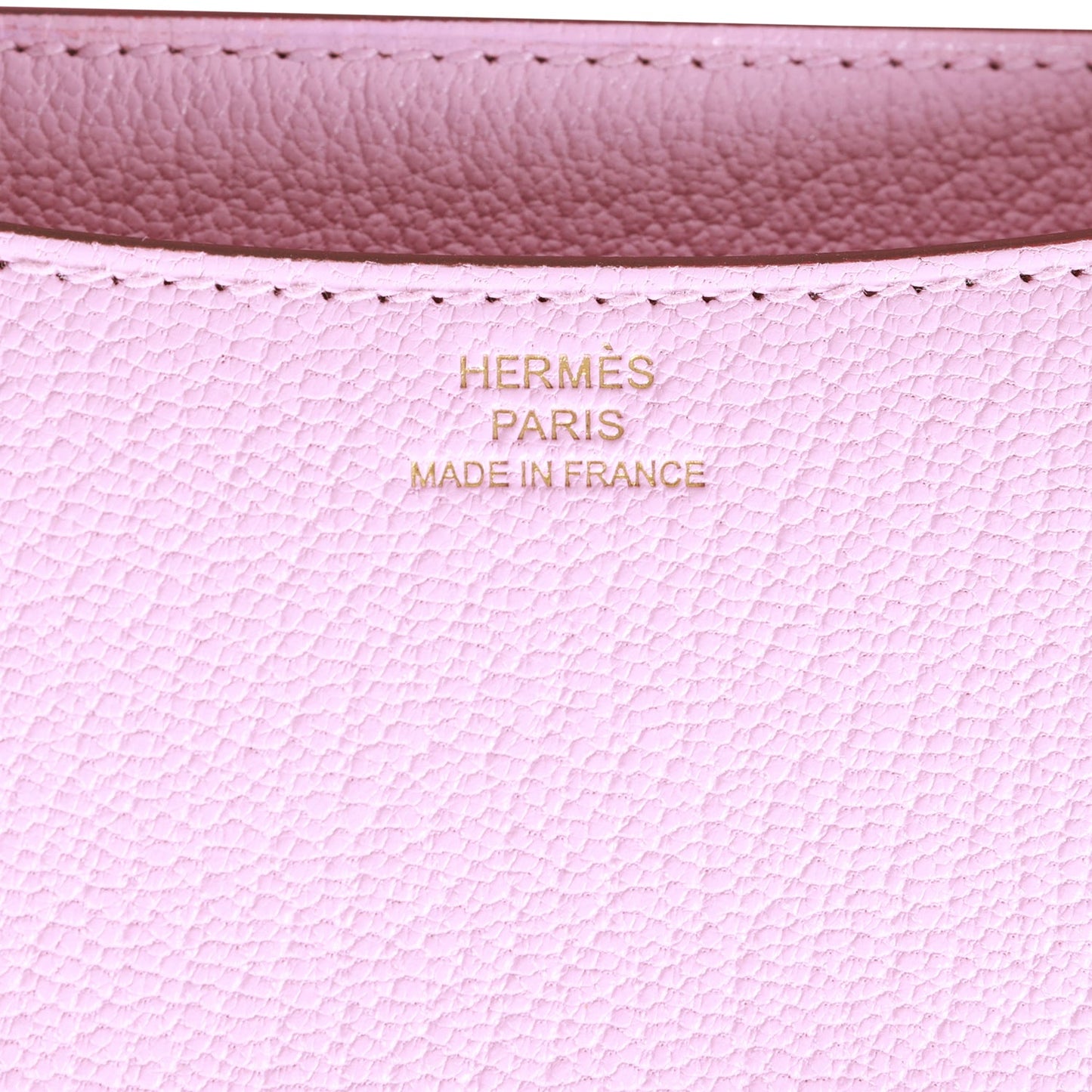 Luxury Hermes Constance 18 Mauve Sylvestre Chevre Rose Gold Hardware