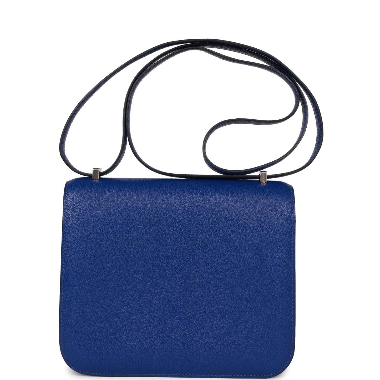 Luxury Hermes Constance 18 Bleu Electric Chevre Palladium Hardware