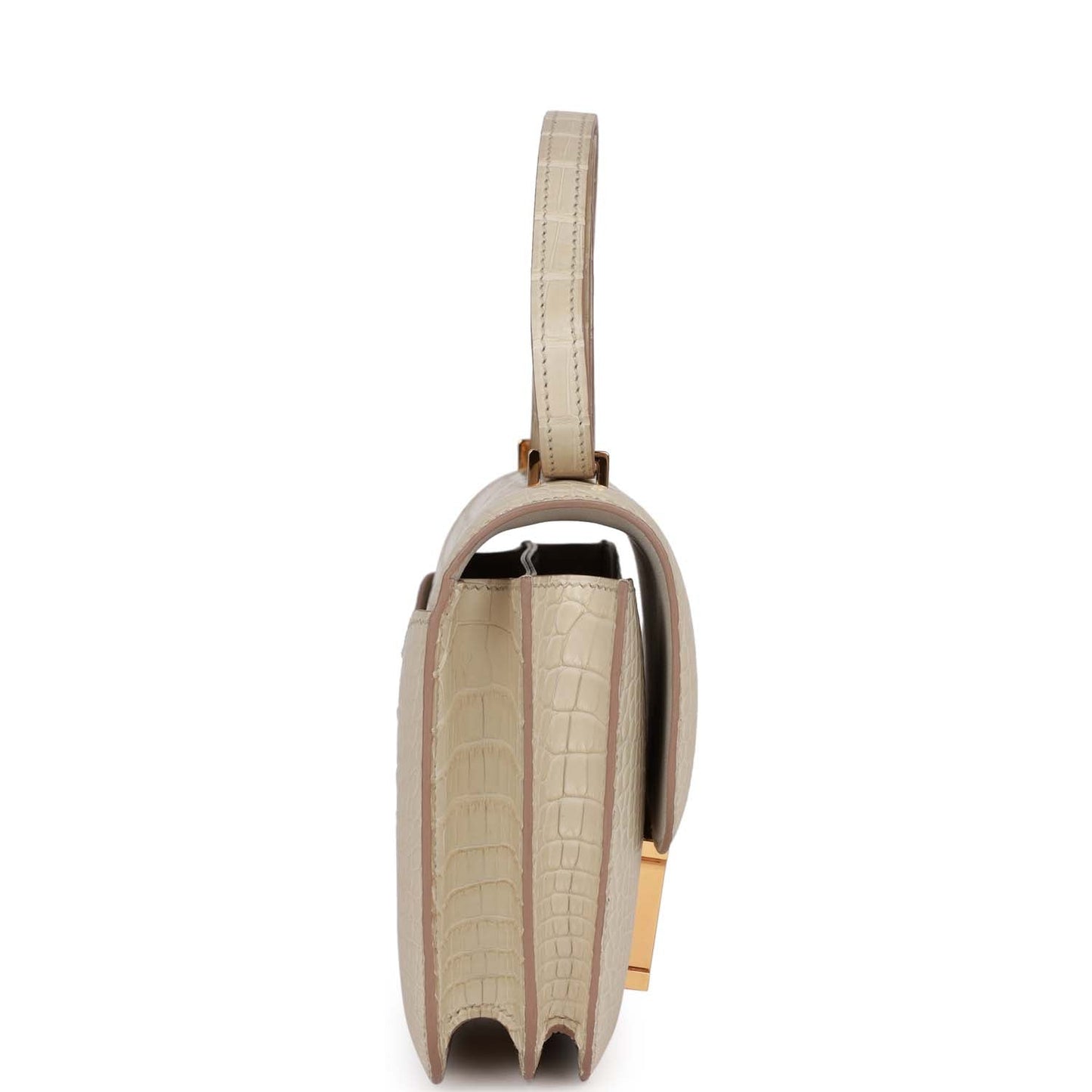 Luxury Hermes Constance 18 Beton Matte Alligator Mississippiensis Gold Hardware