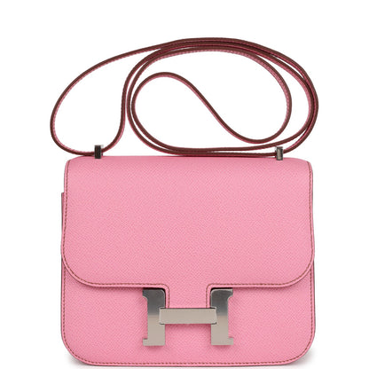 Hermes Constance 18 Bubblegum Epsom Palladium Hardware