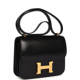 Hermes Constance 18 Black Box Gold Hardware