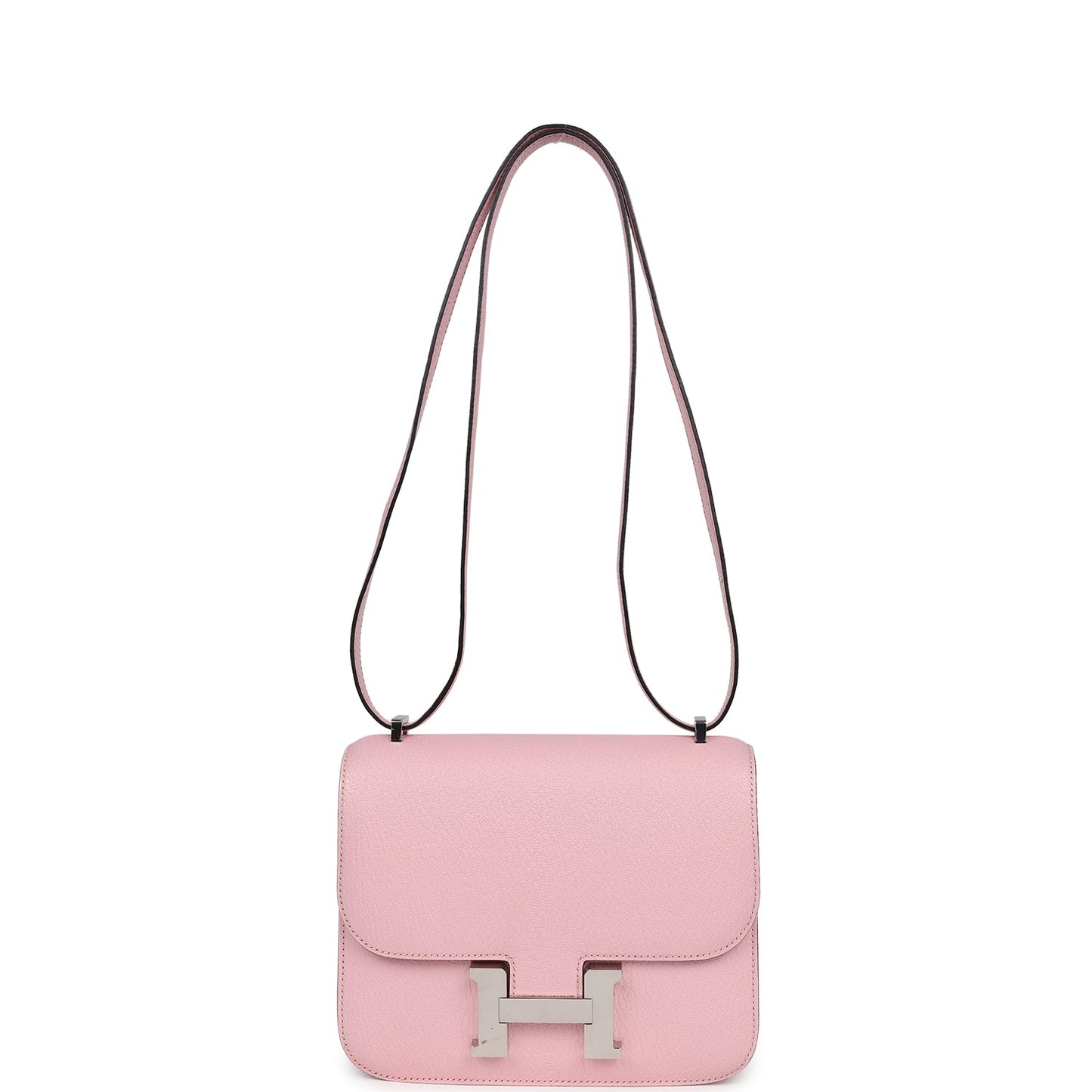 Pre-owned Hermes Constance 18 Rose Sakura Chevre Palladium Hardware