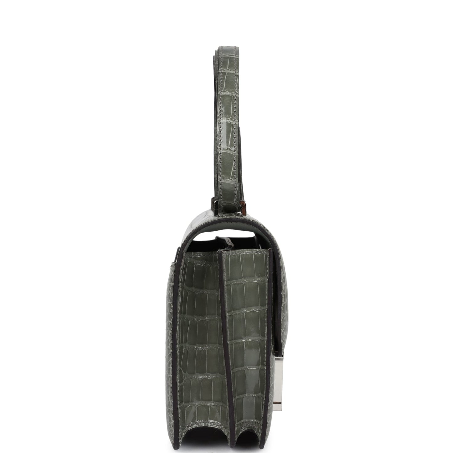 Hermes Constance 18 Gris Ciment Shiny Alligator Palladium Hardware
