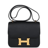 Hermes Constance 18 Black Epsom Gold Hardware