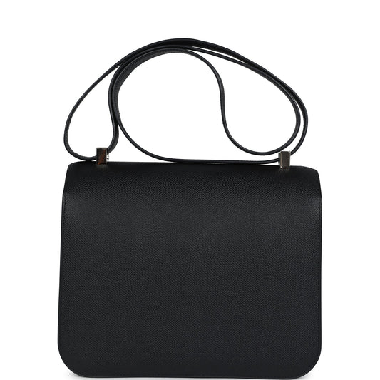 Hermes Constance 24 Black Epsom Palladium Hardware