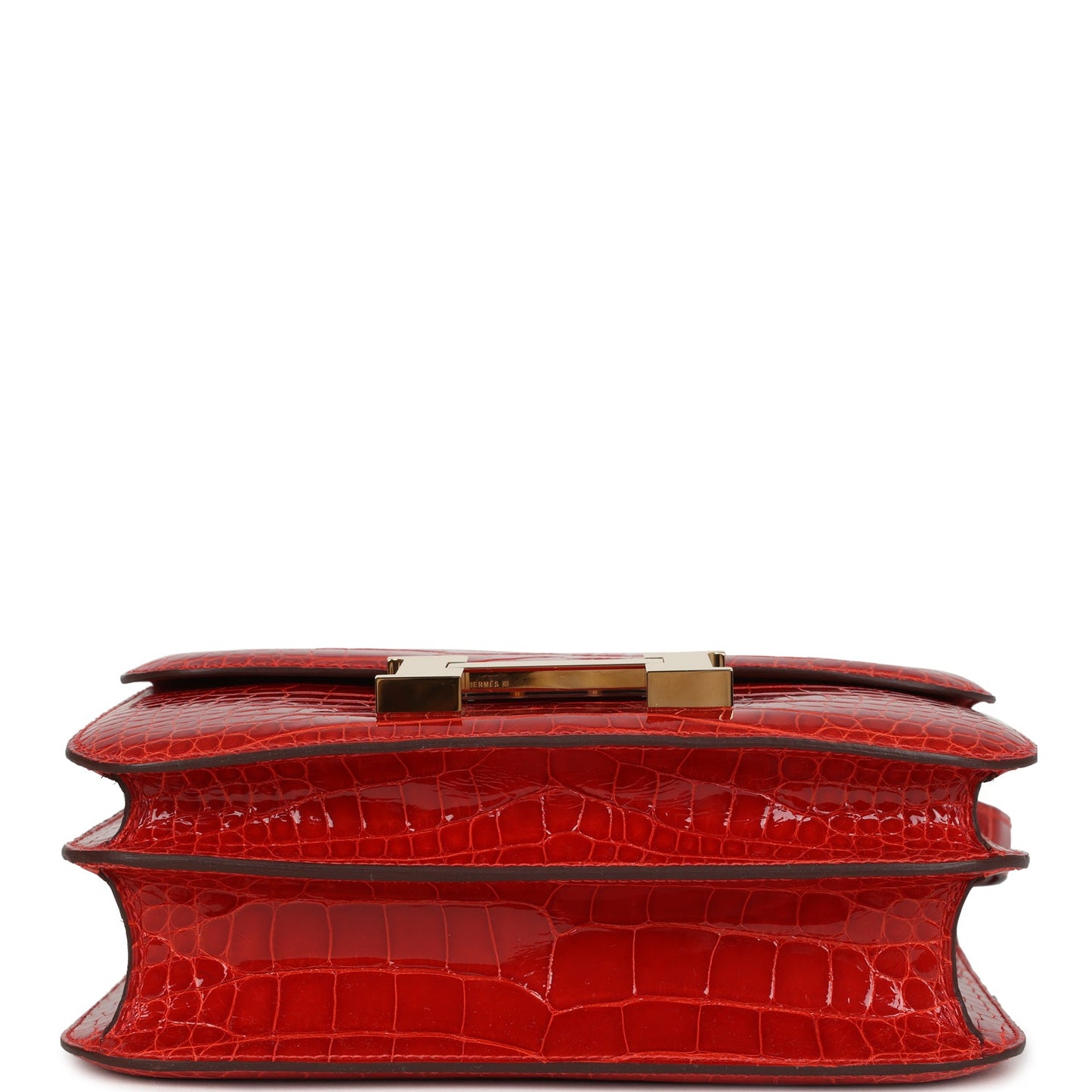 Hermes Constance 24 Geranium Shiny Alligator Gold Hardware