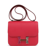 Hermes Constance 18 Rose Extreme Epsom Marquette Palladium Hardware