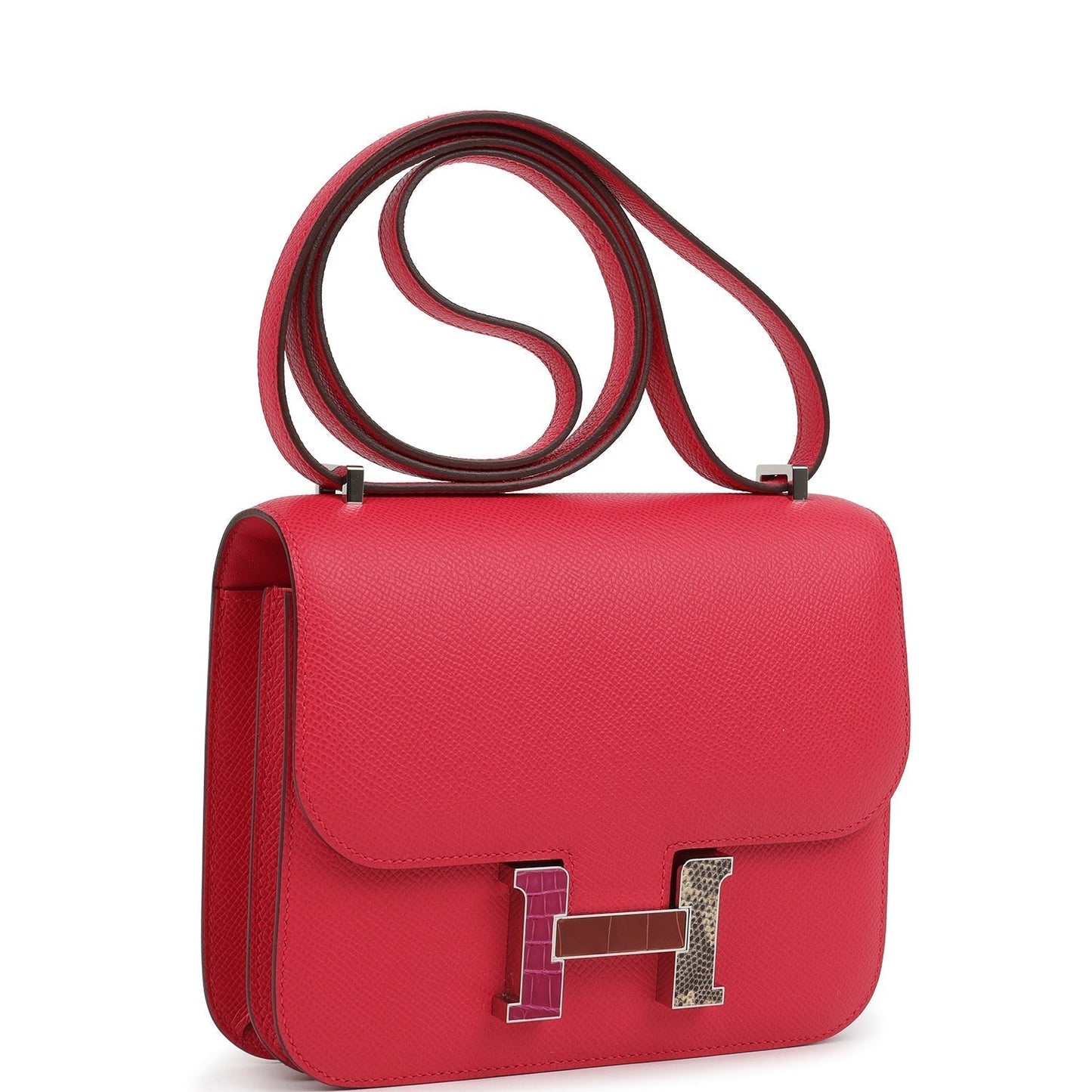 Hermes Constance 18 Rose Extreme Epsom Marquette Palladium Hardware