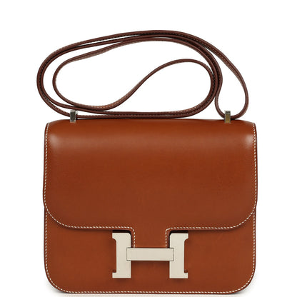 Hermes Constance 18 Fauve Barenia Palladium Hardware