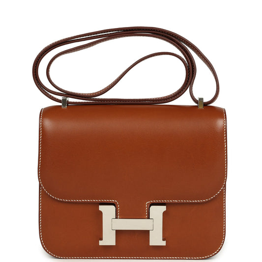 Hermes Constance 18 Fauve Barenia Palladium Hardware