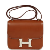 Hermes Constance 18 Fauve Barenia Palladium Hardware