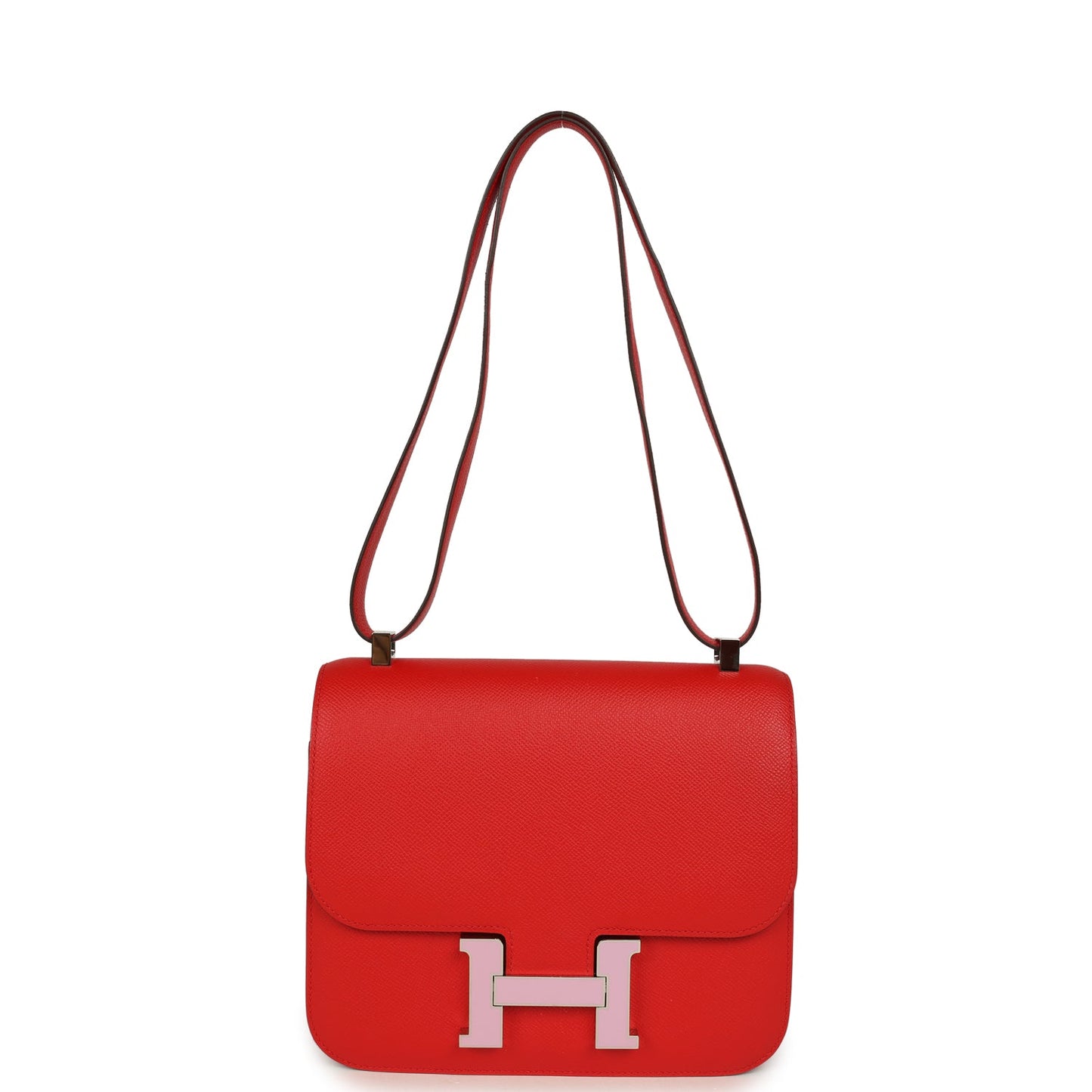 Hermes Constance 24 Rouge De Coeur Epsom Lacquered Palladium Hardware