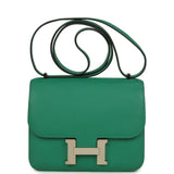 Hermes Constance 18 Vert Vertigo Evercolor Palladium Hardware