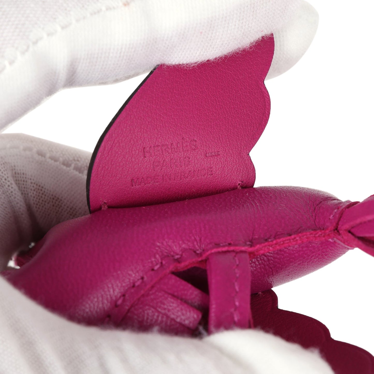 Hermes Pegasus Rodeo Touch Bag Charm PM Rose Pourpre Varanus Niloticus Lizard/Milo Lambskin