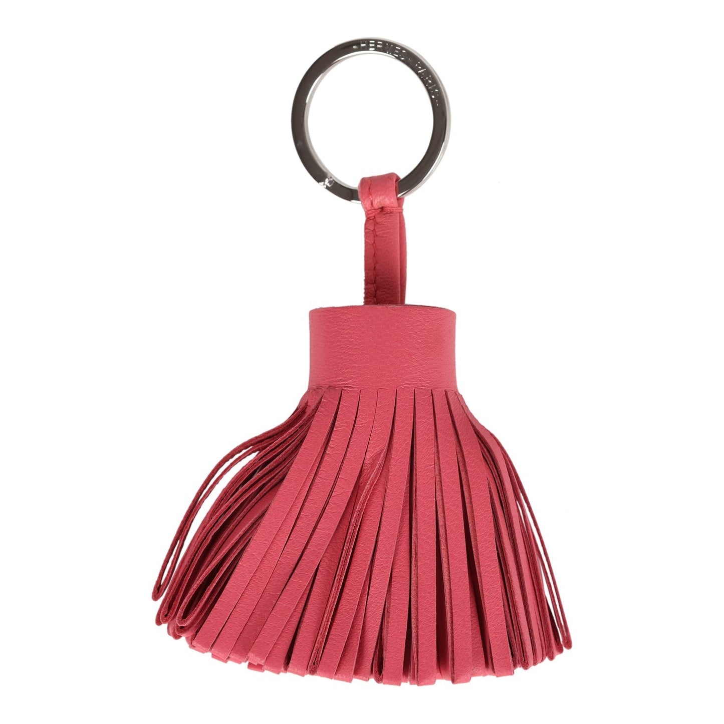 Hermes Carmen Keychain Rose Lipstick Milo Lambskin Palladium Hardware