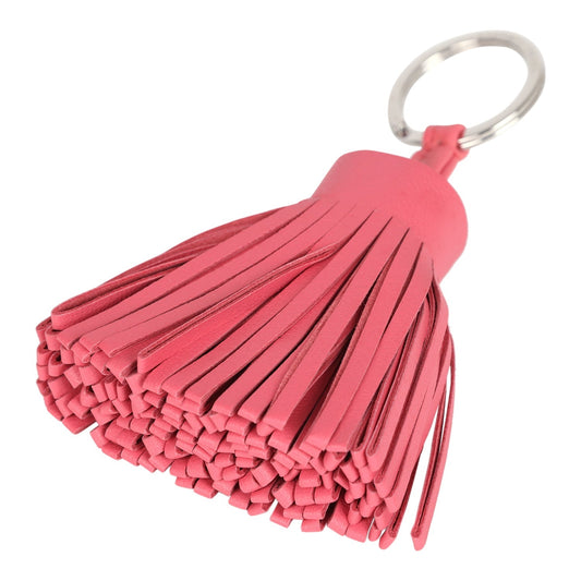 Hermes Carmen Keychain Rose Lipstick Milo Lambskin Palladium Hardware