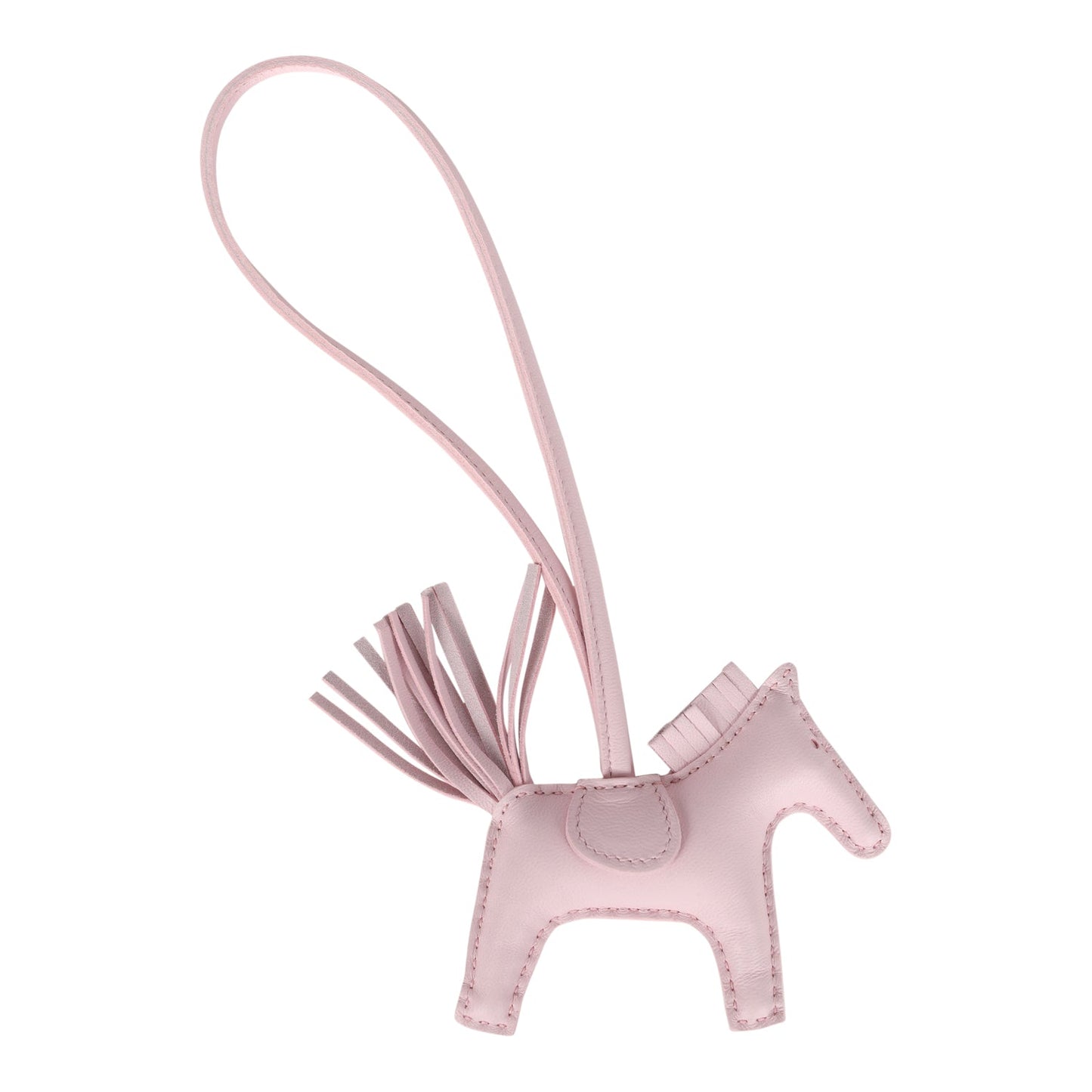 Hermes Rodeo Bag Charm PM Rose Darling Milo Lambskin