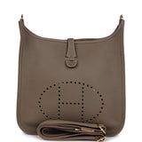 Hermes Evelyne III PM Etoupe Clemence Gold Hardware