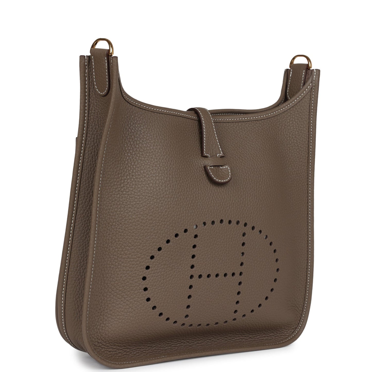 Hermes Evelyne III PM Etoupe Clemence Gold Hardware