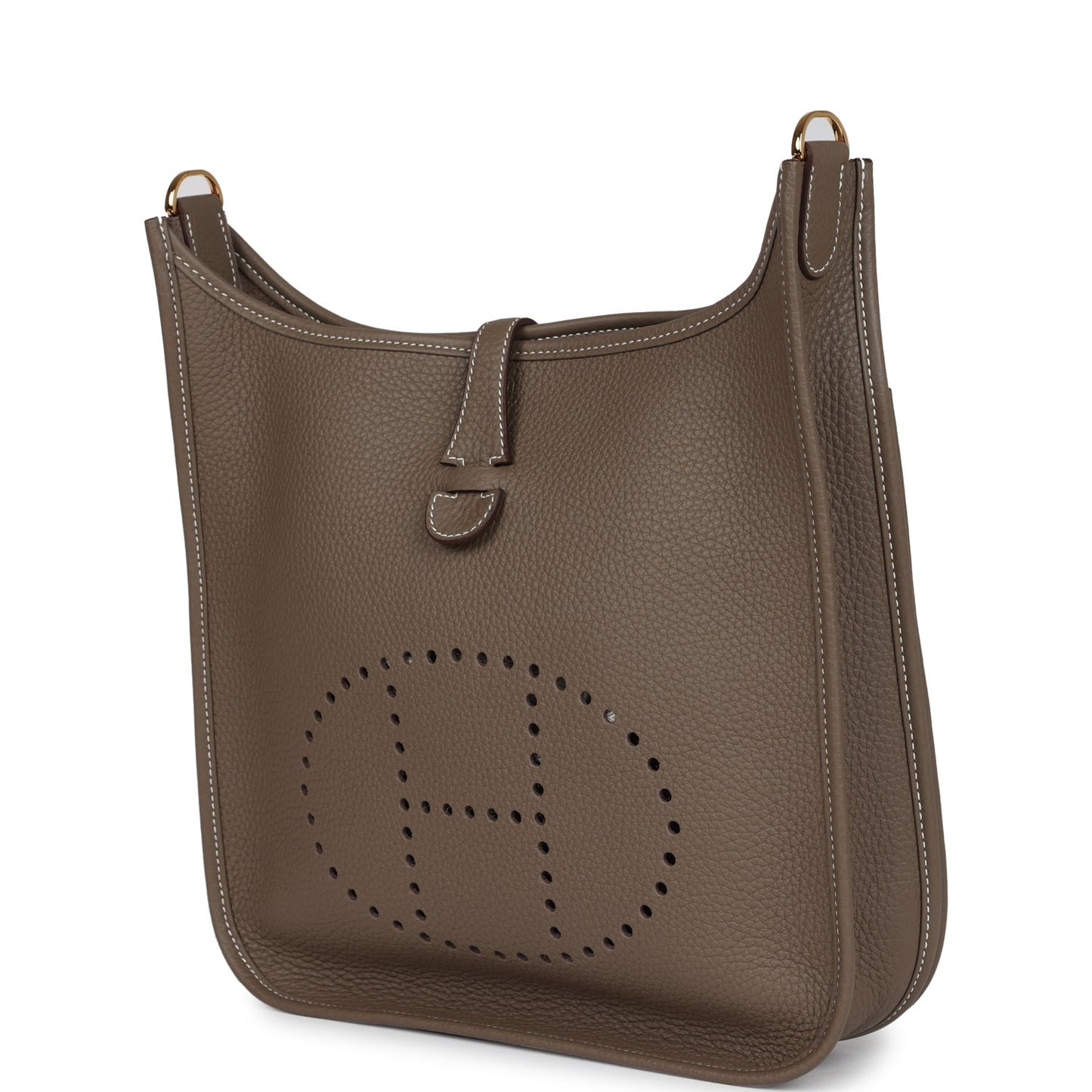 Hermes Evelyne III PM Etoupe Clemence Gold Hardware