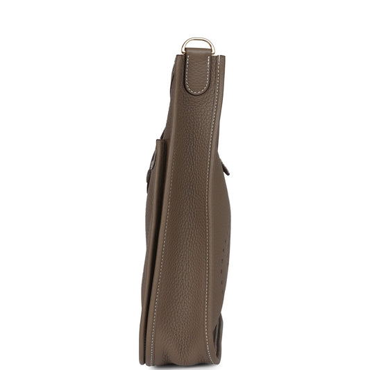 Hermes Evelyne III PM Etoupe Clemence Gold Hardware