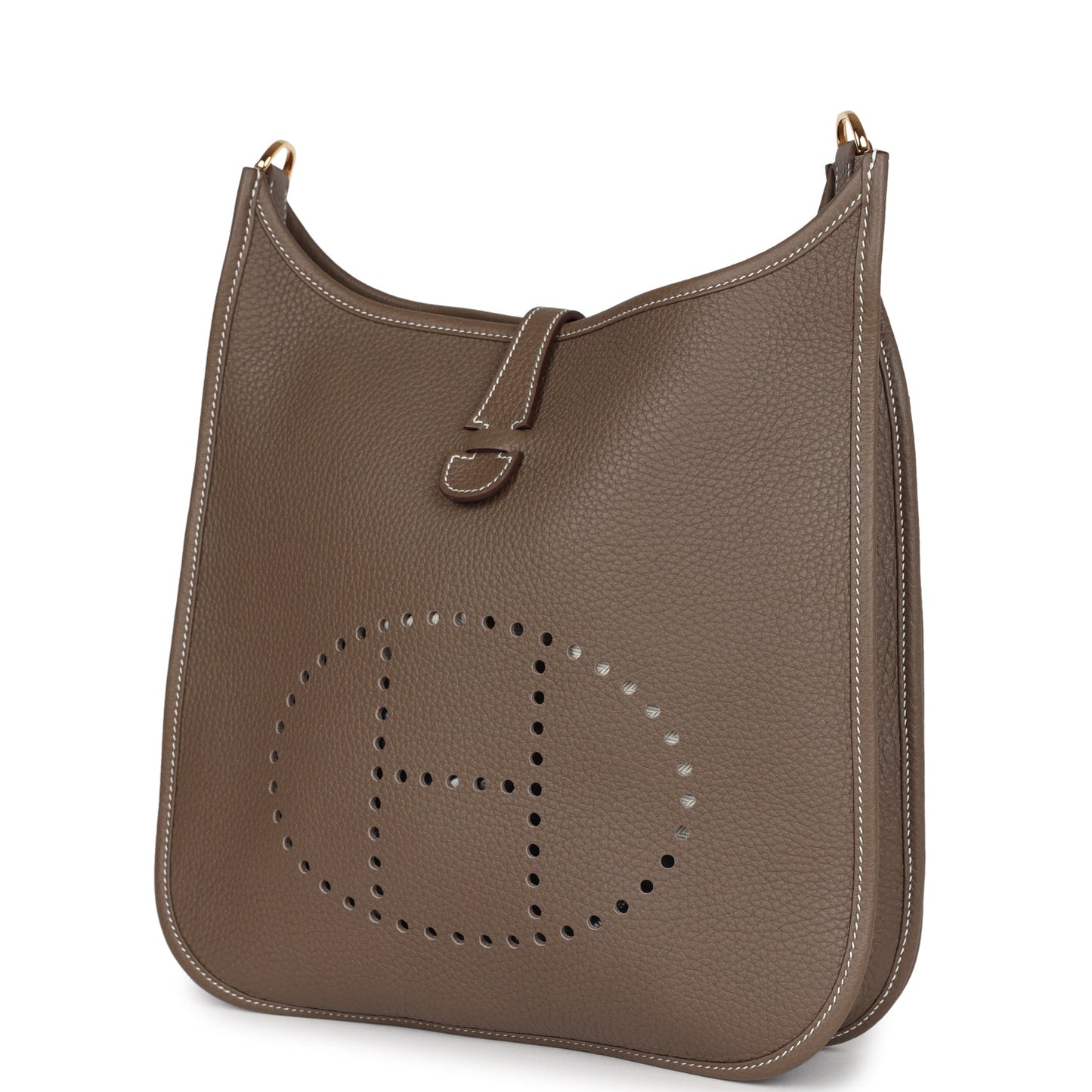 Hermes Evelyne III PM Etoupe Clemence Gold Hardware