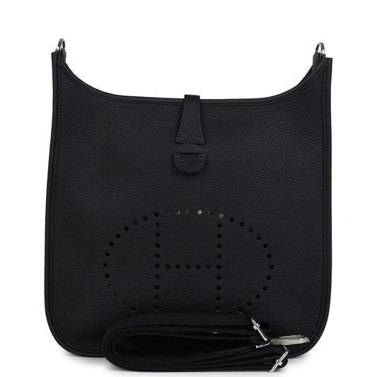 Hermes Evelyne III PM Black Clemence Palladium Hardware