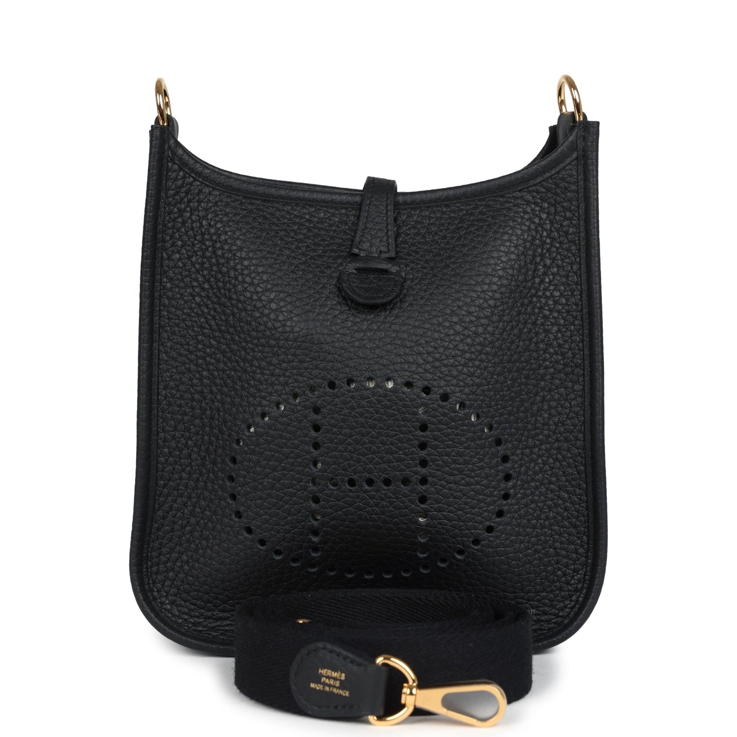 Hermes Evelyne TPM Black Clemence Gold Hardware