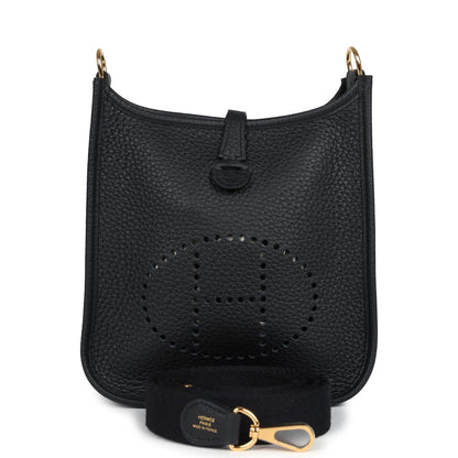 Hermes Evelyne TPM Black Clemence Gold Hardware