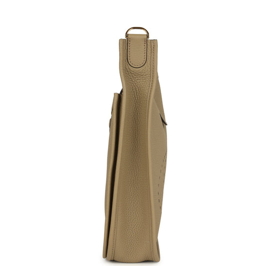 Hermes Evelyne III PM Beige Marfa Clemence Gold Hardware