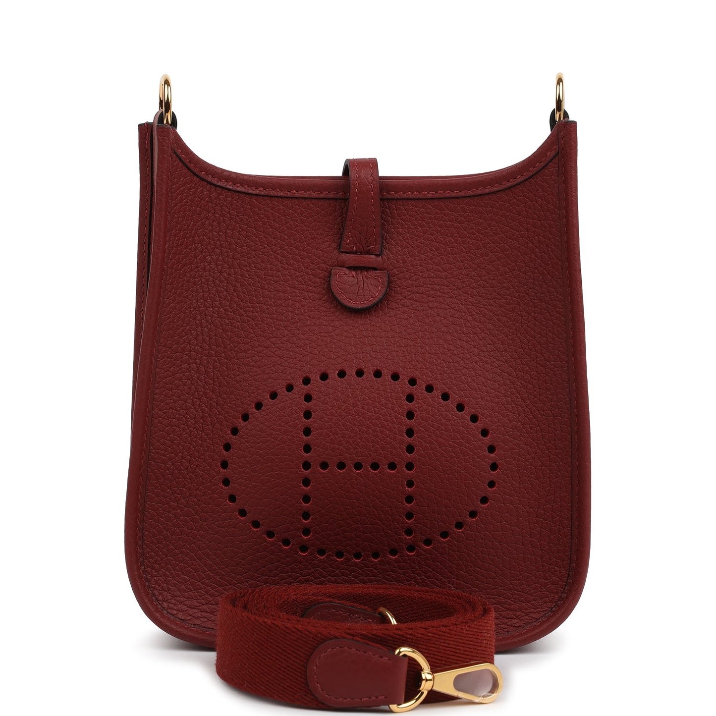 Hermes Evelyne TPM Rouge H Clemence Gold Hardware