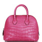 Luxury Hermes 1923 Bolide Mini Rose Scheherazade Matte Alligator Palladium Hardware