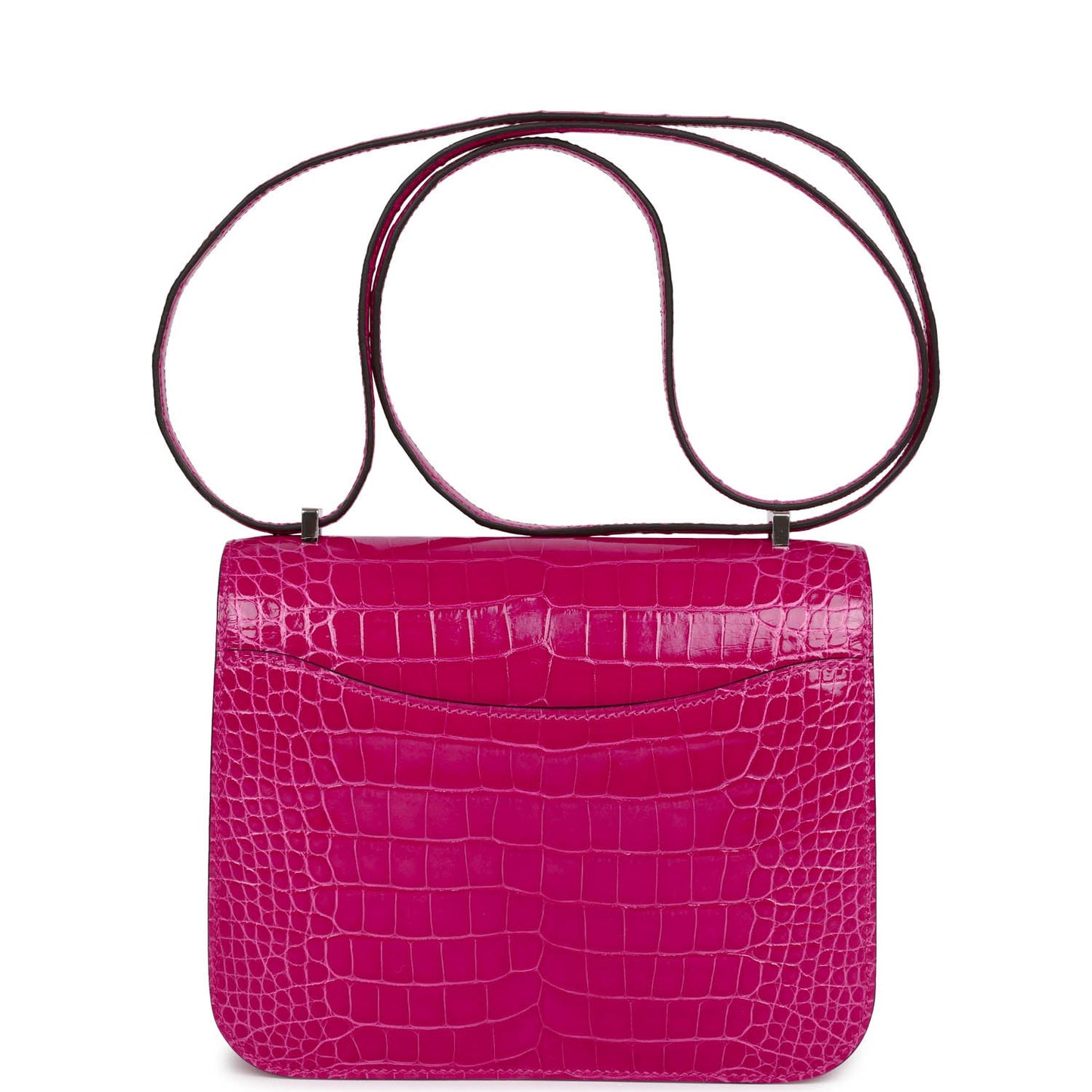 Luxury Hermes Constance 18 Rose Mexico Shiny Alligator Palladium Hardware