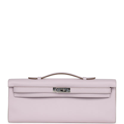Hermes Kelly Cut Mauve Pale Swift Palladium Hardware