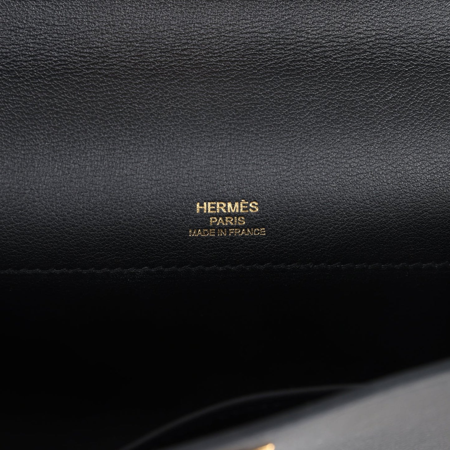 Hermes Kelly Cut Black Swift Gold Hardware