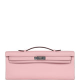 Hermes Kelly Cut Rose Sakura Swift Palladium Hardware