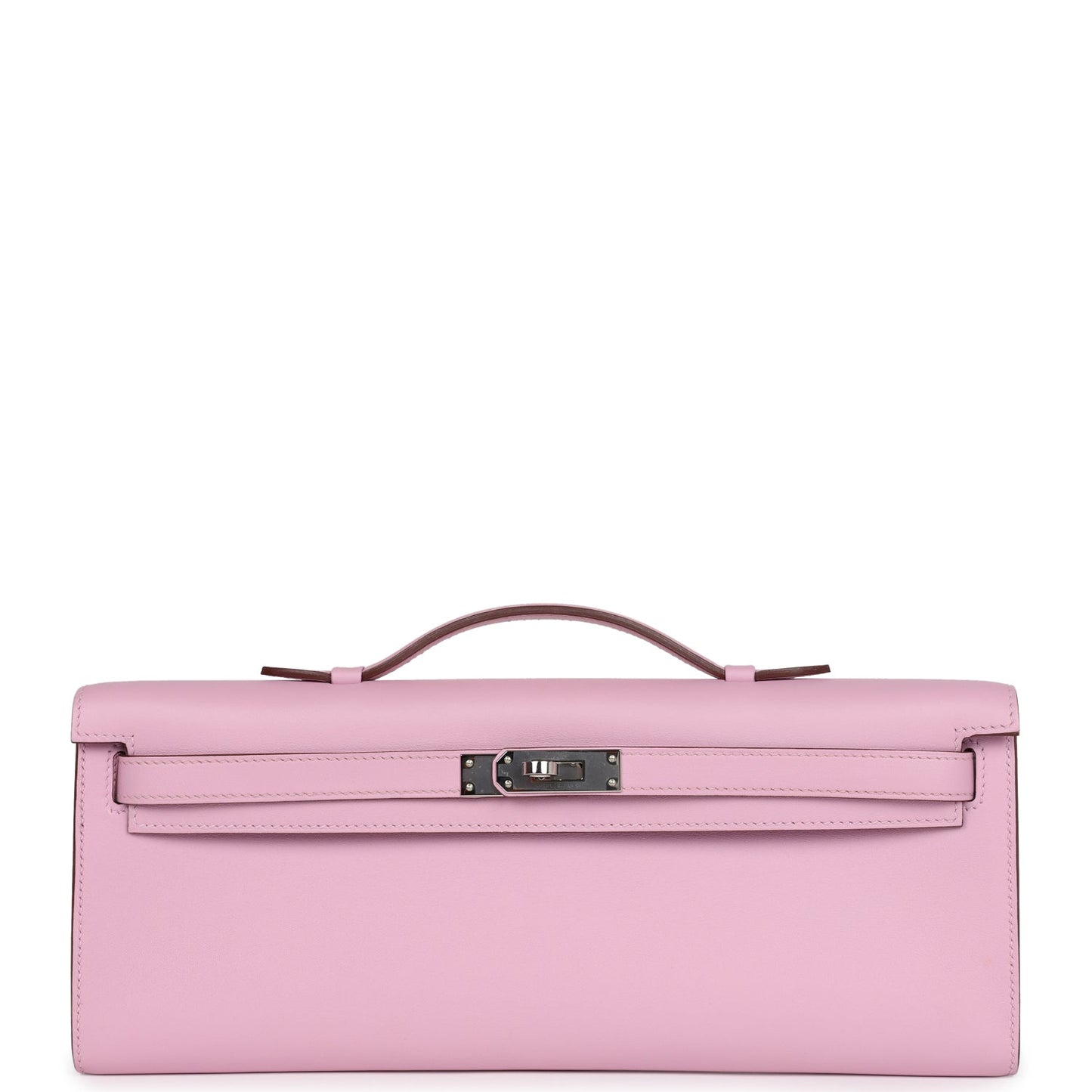 Pre-owned Hermes Kelly Cut Mauve Sylvestre Swift Palladium Hardware