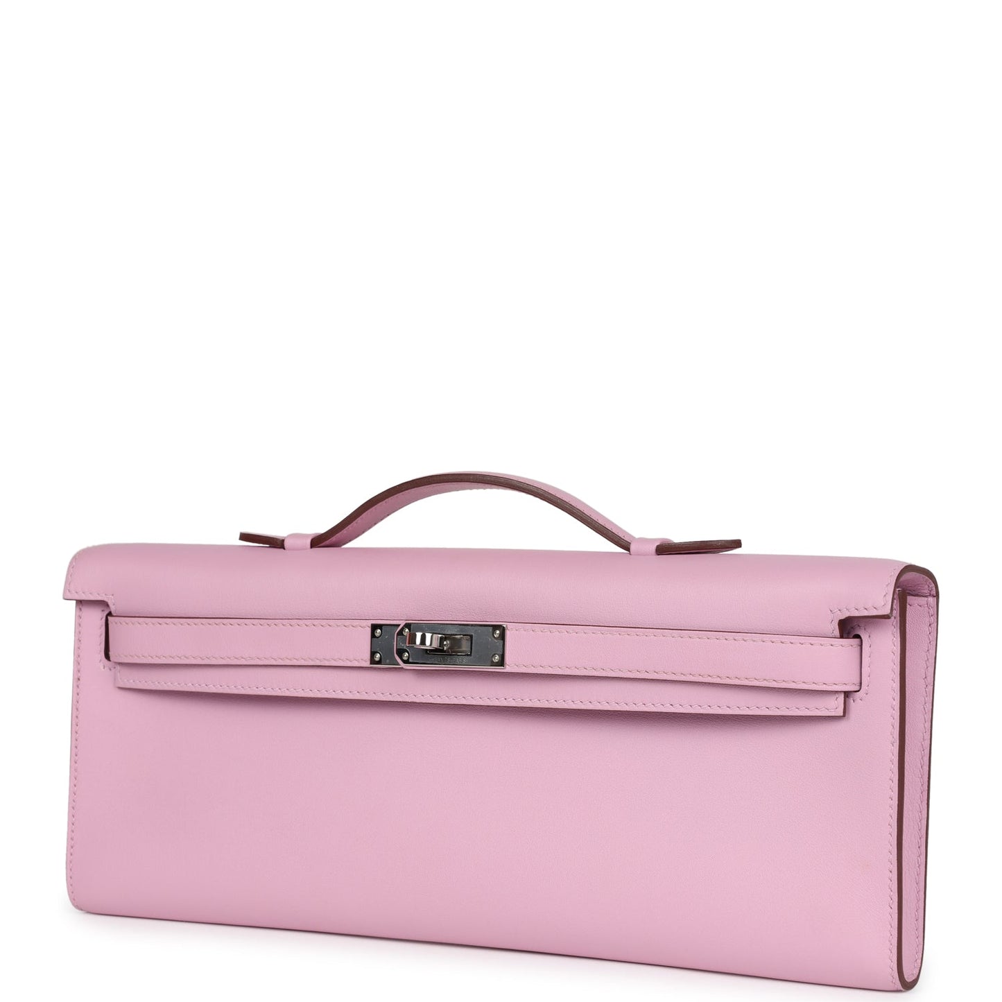 Pre-owned Hermes Kelly Cut Mauve Sylvestre Swift Palladium Hardware