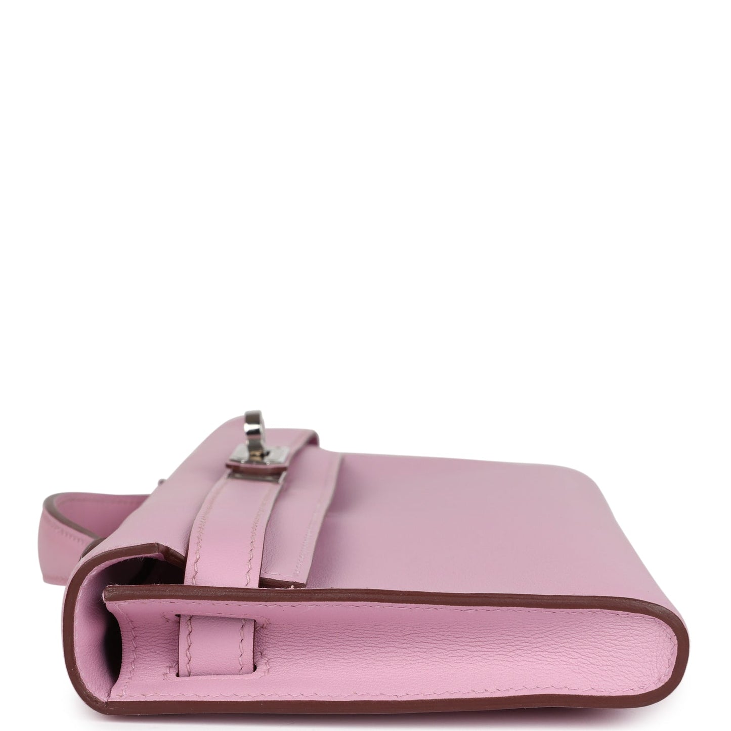 Pre-owned Hermes Kelly Cut Mauve Sylvestre Swift Palladium Hardware