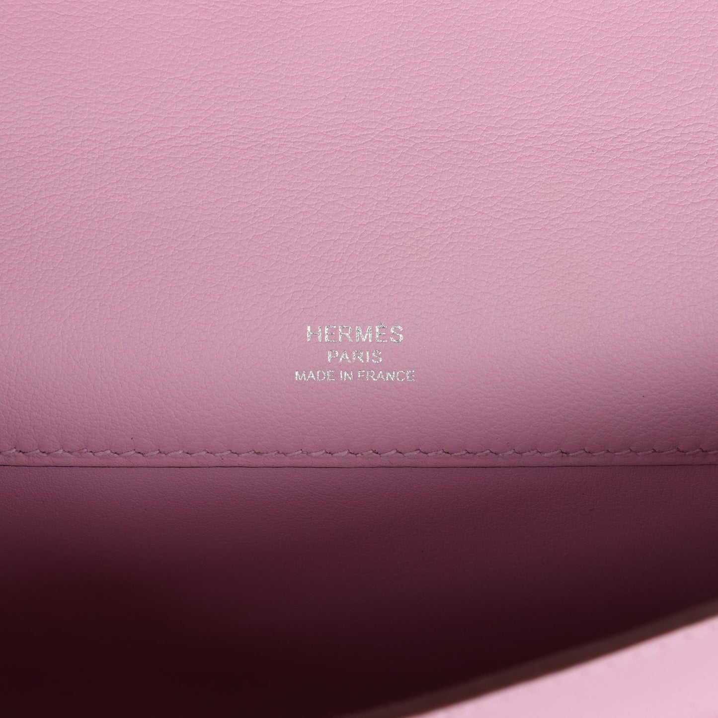 Pre-owned Hermes Kelly Cut Mauve Sylvestre Swift Palladium Hardware