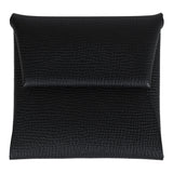 Hermes Bastia Change Purse Black Epsom Palladium Hardware