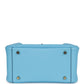 Hermes Mini Lindy Celeste Swift Gold Hardware