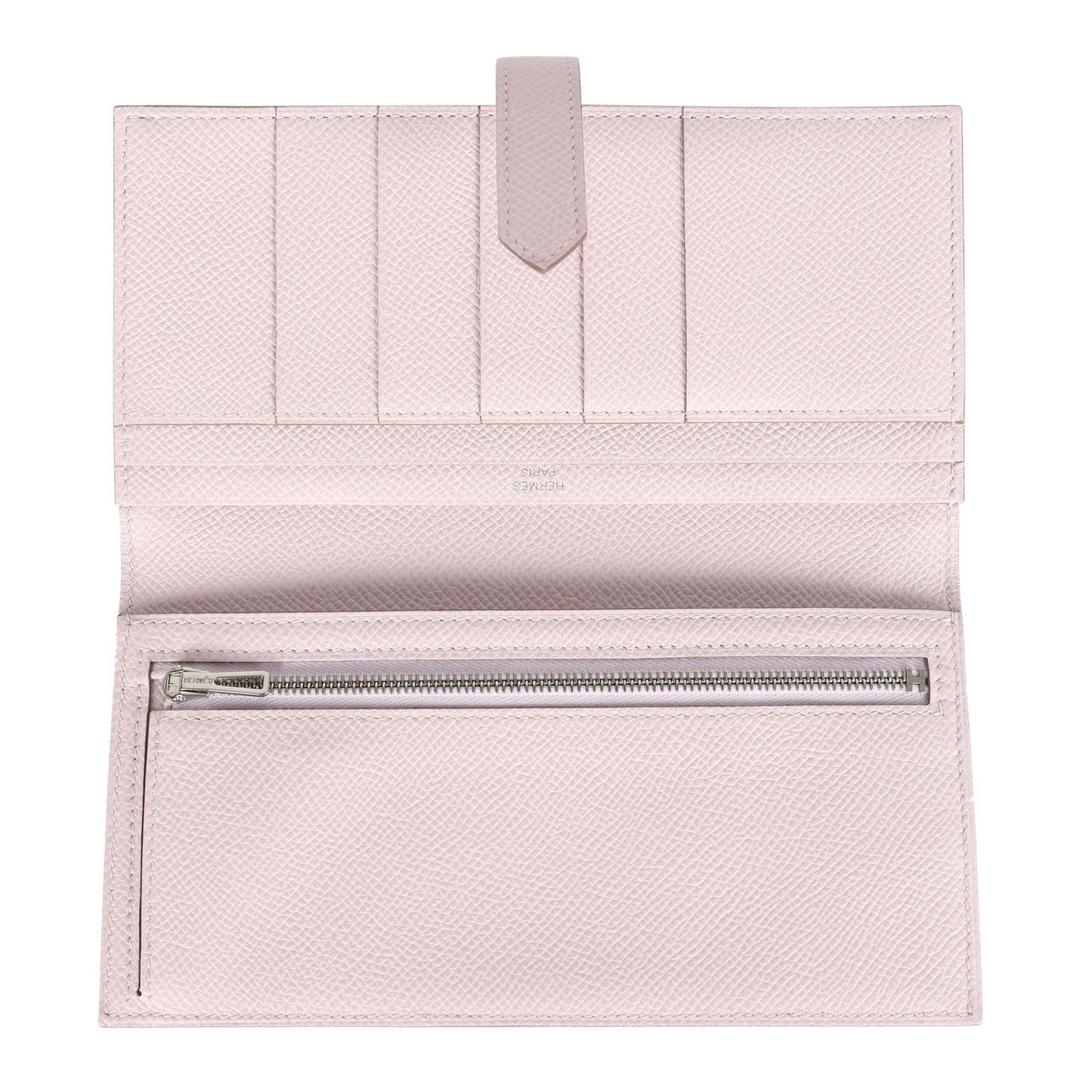 Hermes Bearn Gusset Long Wallet Mauve Pale Epsom Palladium Hardware