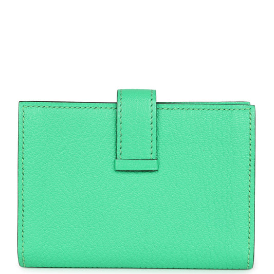 Hermes Bearn Card Holder Vert Comics Chevre Mysore Palladium Hardware