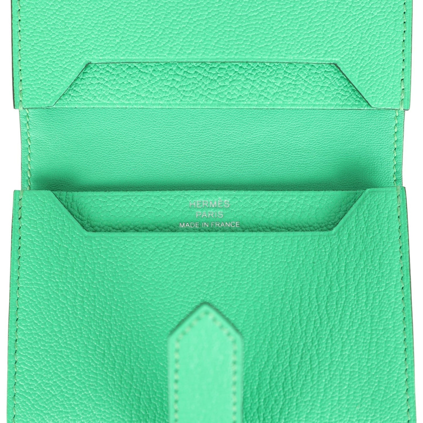 Hermes Bearn Card Holder Vert Comics Chevre Mysore Palladium Hardware