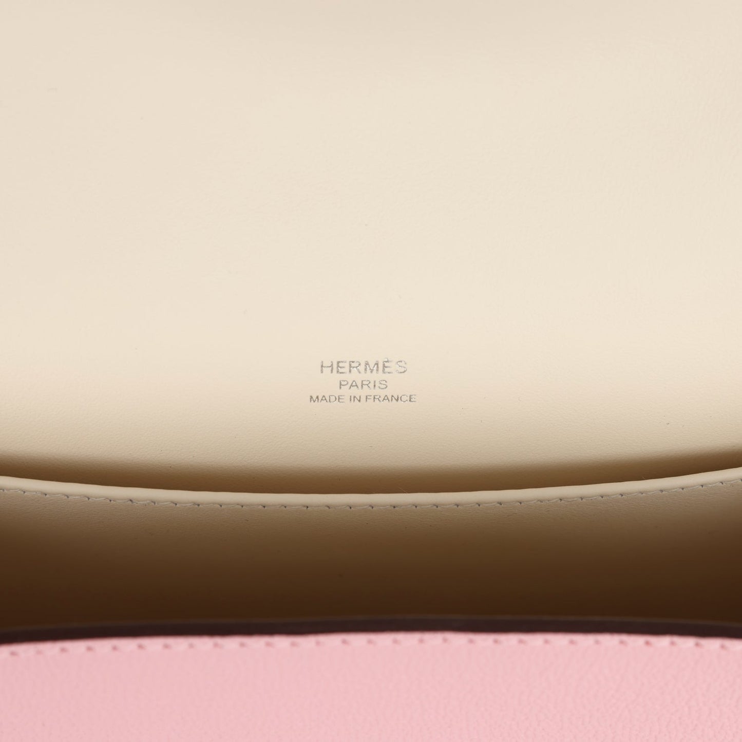 Hermes Geta Rose Sakura Verso Chevre Mysore Palladium Hardware