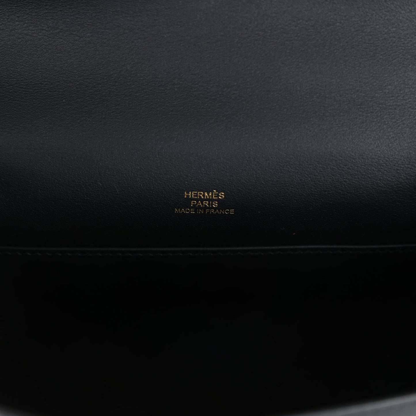 Hermes Kelly Pochette Black Swift Gold Hardware