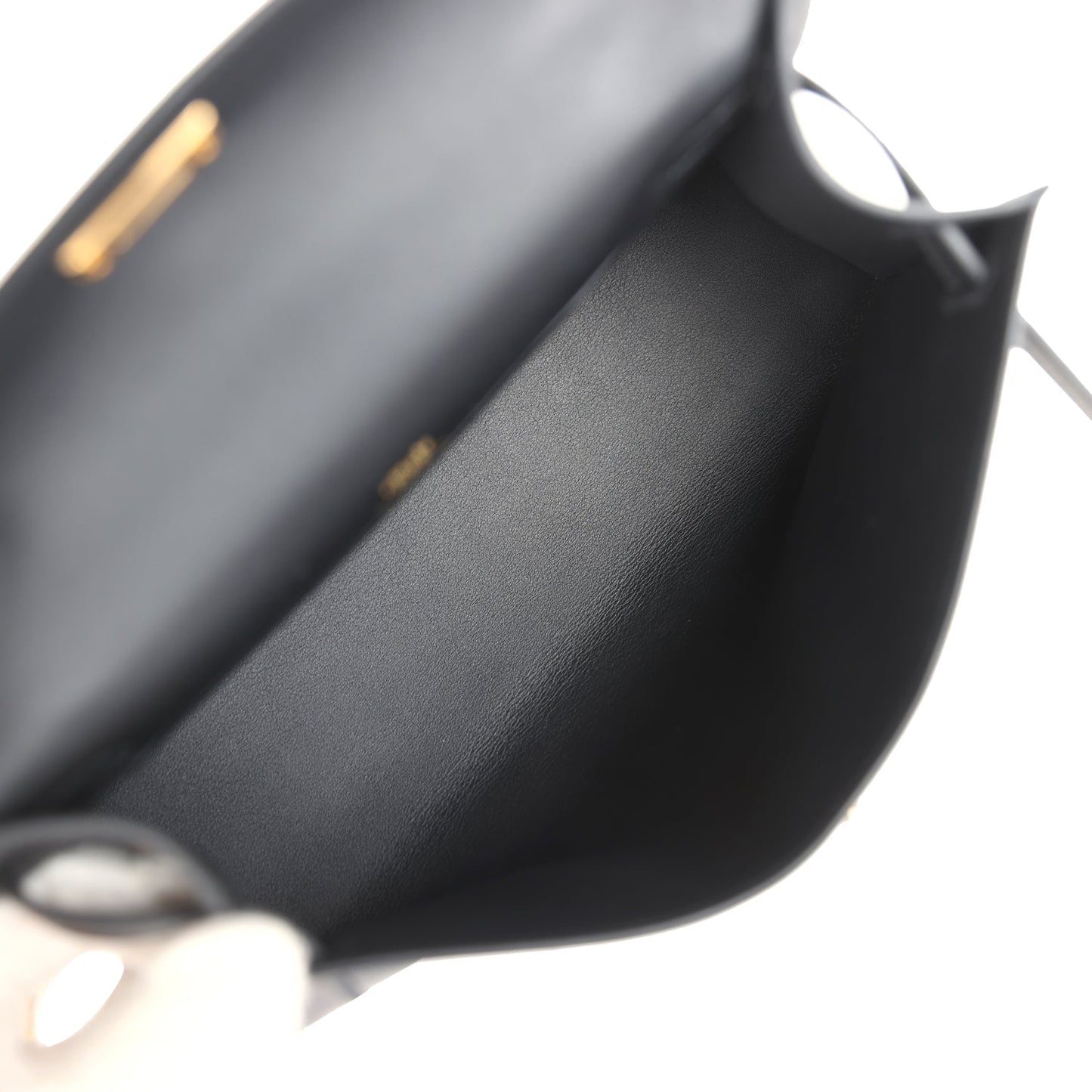 Hermes Kelly Pochette Black Swift Gold Hardware