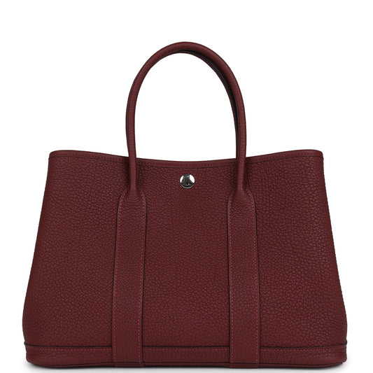 Hermes Garden Party 30 Rouge H Negonda Palladium Hardware